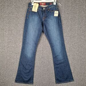 Lucky Brand Ankle Jeans Sofia Boot Sz 2/26 Regular Blue Stretch Dark Wash NWT